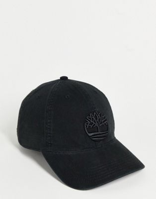 Timberland cotton canvas cap in black