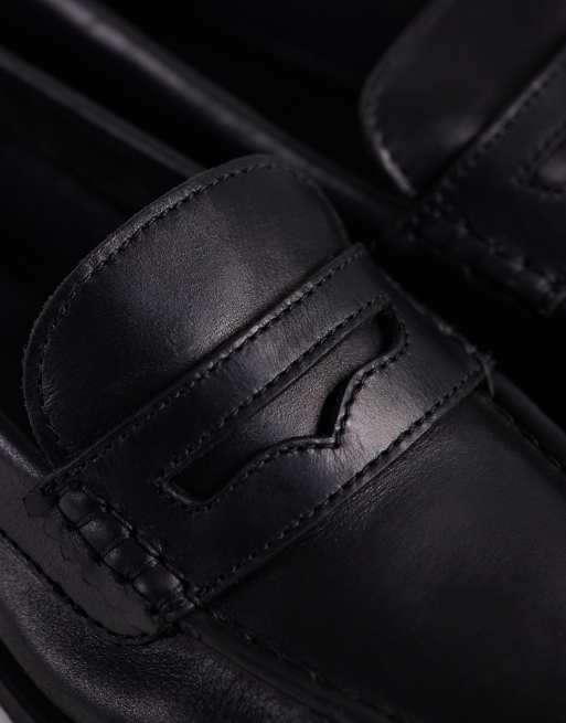 Timberland – Czarne klasyczne loafersy ze skóry licowej, 2 z 4