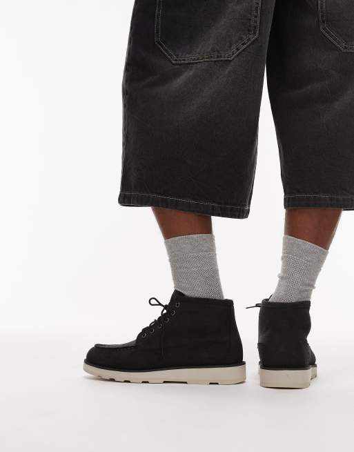 Timberland – Czarne zamszowe buty chukka ze sznurowaniem, 4 z 4