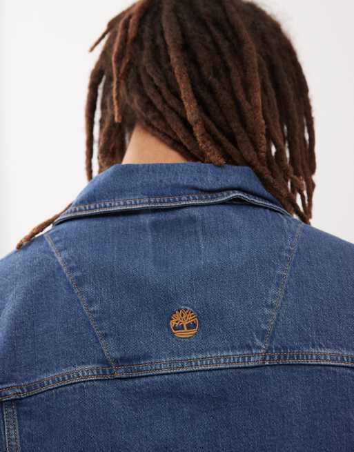 Timberland - Denimjakke i blå mellemvask