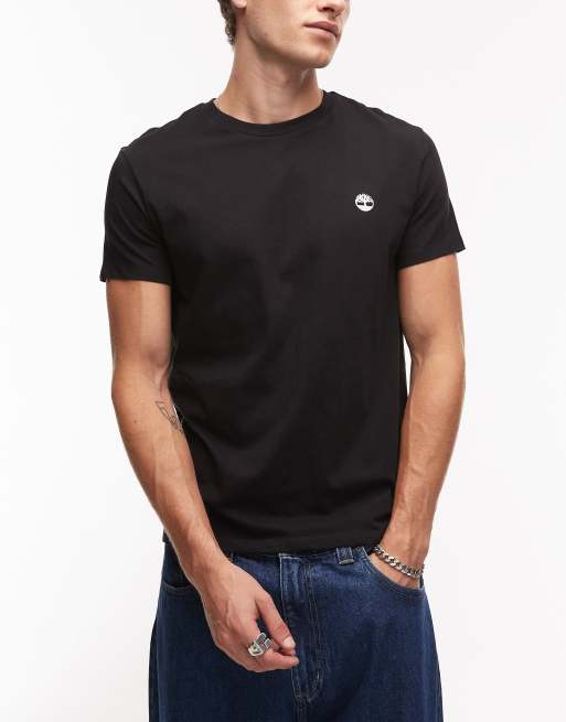 Timberland Dunstan 3 pack of small chest logo t-shirts in black, 2 of 5