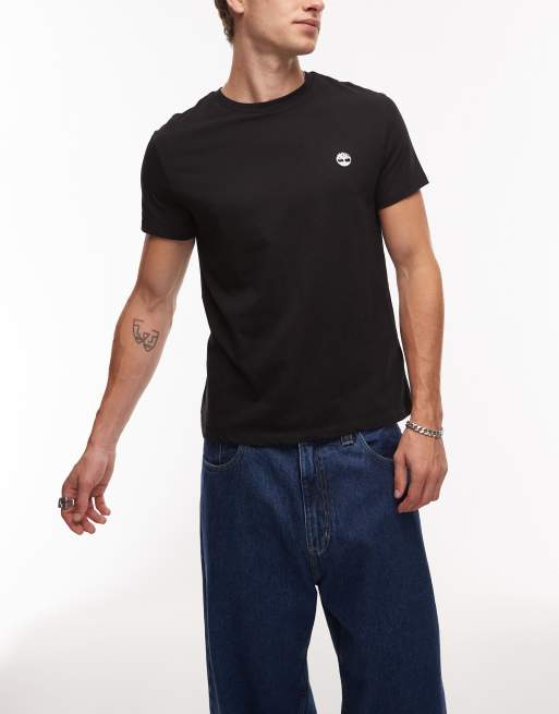 Timberland Dunstan 3 pack of small chest logo t-shirts in black, 5 of 5