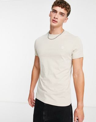 Timberland Dunstan River t-shirt in beige slim fit - ASOS Price Checker