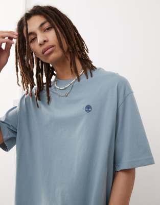 Timberland - Dunstan River - T-shirt oversize à petit logo - Bleu clair - view 1
