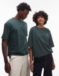 [Timberland] Timberland Dunstan small chest logo oversized t-shirt in dark green Chest 45-47 Green gables