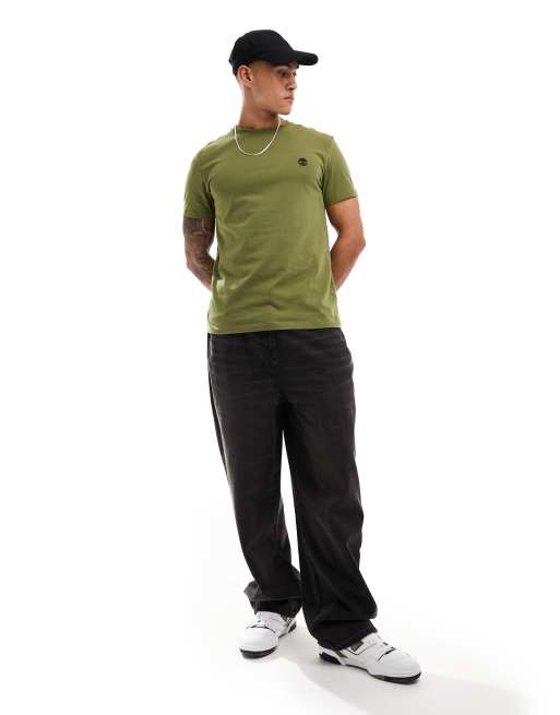 Timberland Dunstan small logo t-shirt in khaki