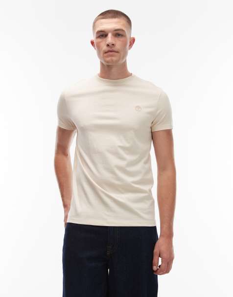 Timberland - Dunstan - T-shirt à petit logo sur le poitrine - Blanc cassé - view 1