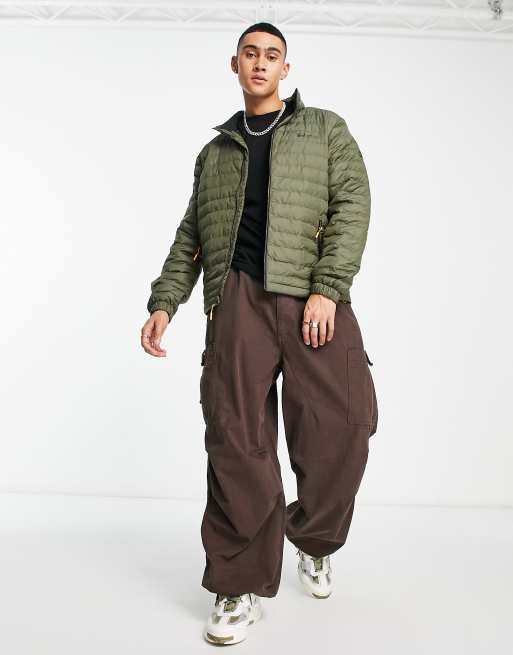 Timberland DWR Axis peak jacket in khaki, 3 of 4