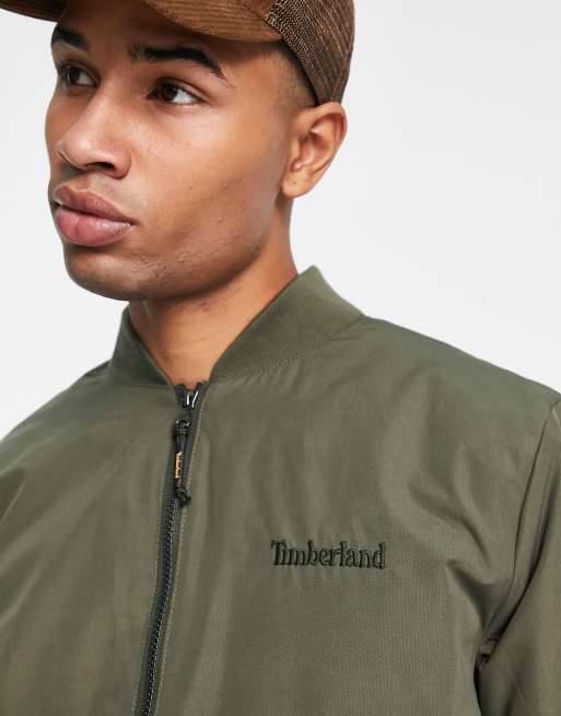 Modernización lucha Dialecto Timberland DWR insulated bomber jacket in khaki | ASOS