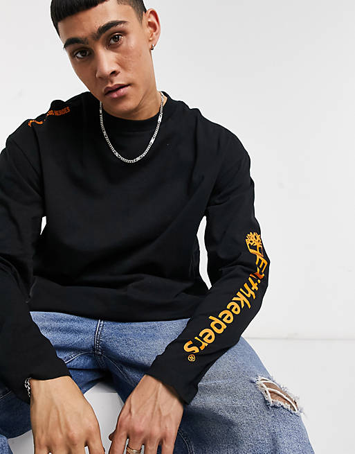 Timberland Earthkeepers long sleeve t-shirt in black | ASOS