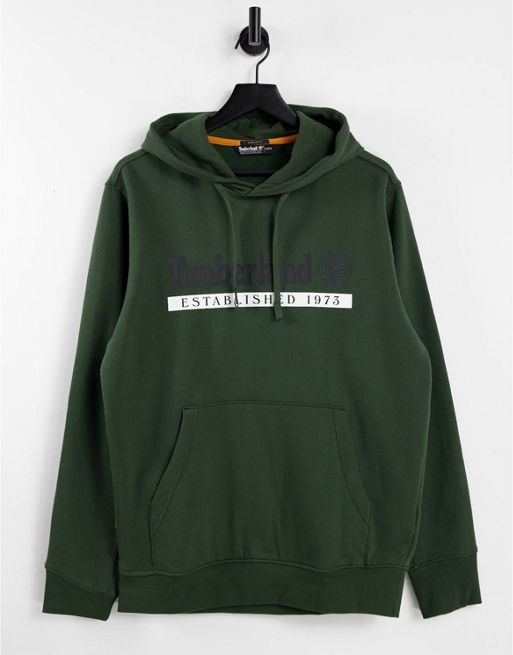 Timberland Established 1973 hoodie in dark green