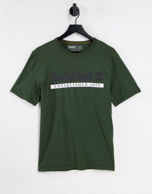 Timberland – Established 1973 – T-Shirt in Dunkelgrün