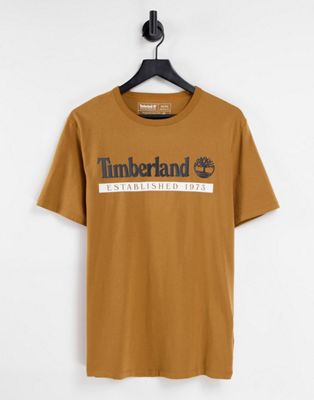 Timberland – Established 1973 – T-Shirt in Weizenbraun