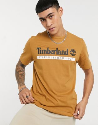 Timberland Established 1973 t-shirt in wheat tan