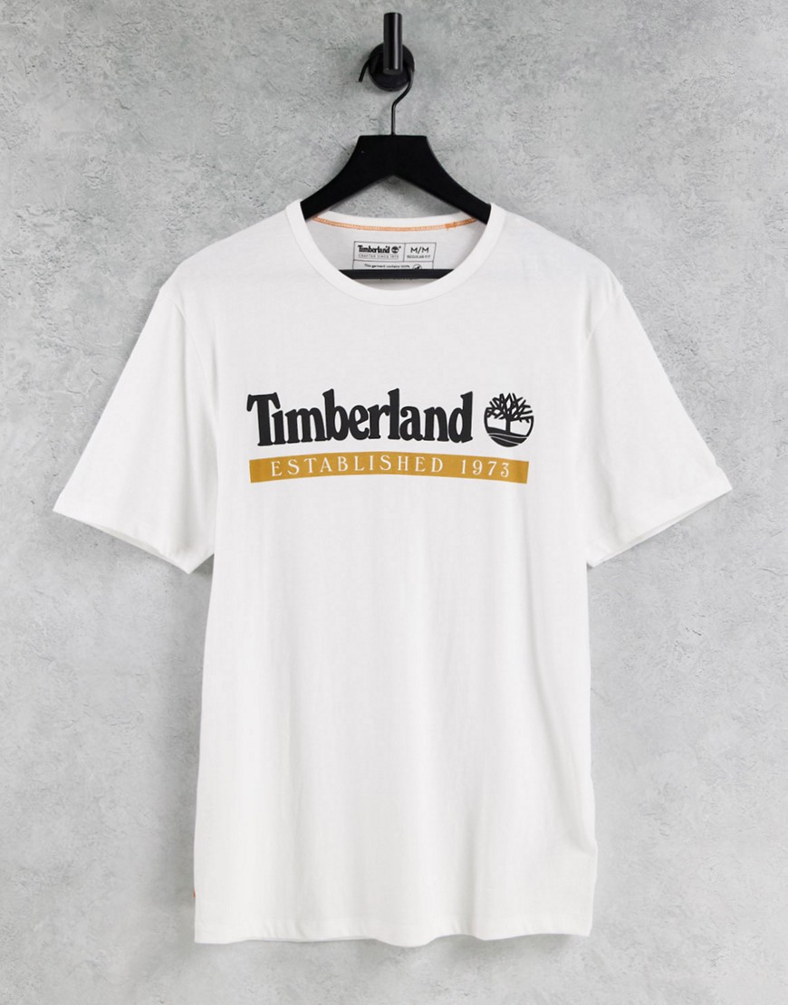 TIMBERLAND ESTABLISHED 1973 T-SHIRT IN WHITE,TB0A2BV6Z48
