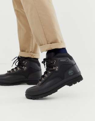 black euro hiker timberland boots