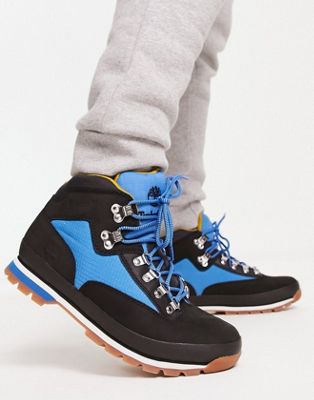 Timberland Euro Hiker F/L boots in black/blue