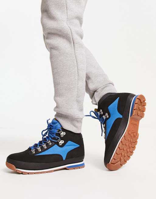 Timberland Euro Hiker F L boots in black blue ASOS