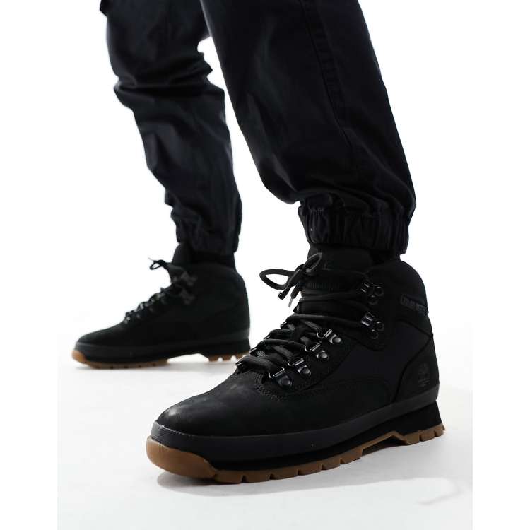 Timberland Euro Hiker F/L boots in black | ASOS