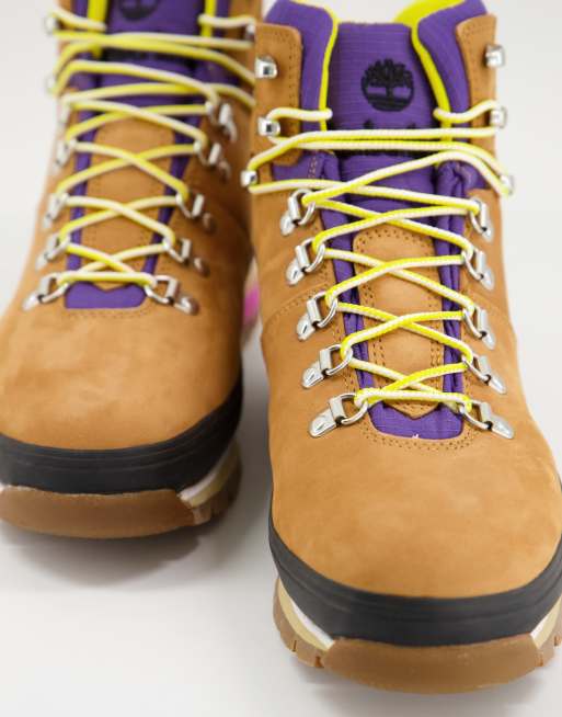 Timberland Euro Hiker F/L WP Bottes Fauve blé/violet ASOS