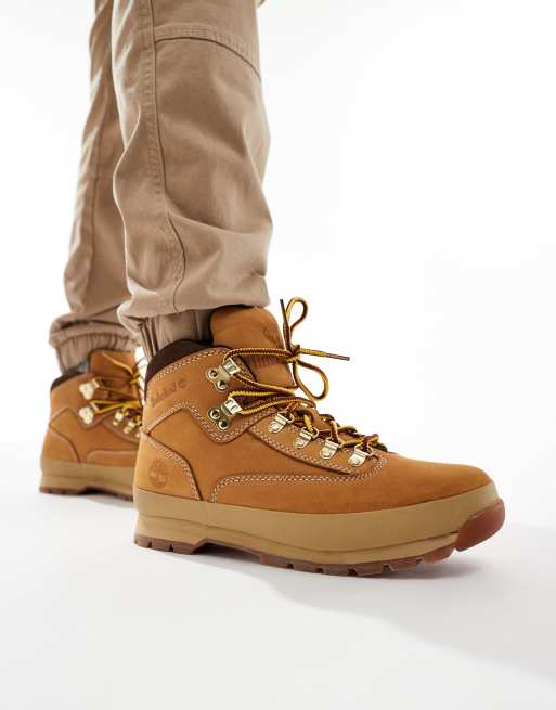 Timberland - Euro - Lysebrune vandrestøvler i nubucklæder, 4 af 4