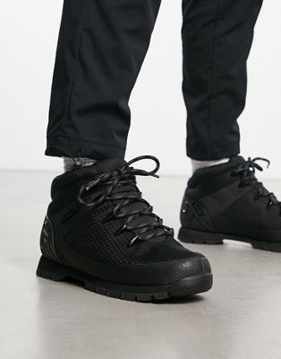 Timberland euro sprint boots in black knit