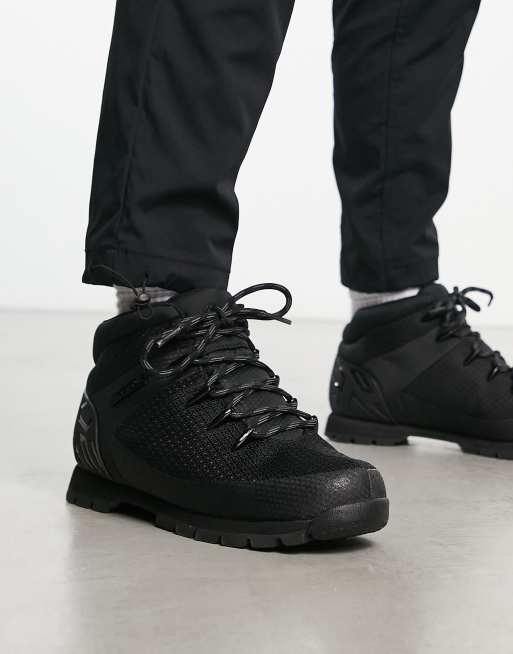 Timberland euro sprint boots in black knit