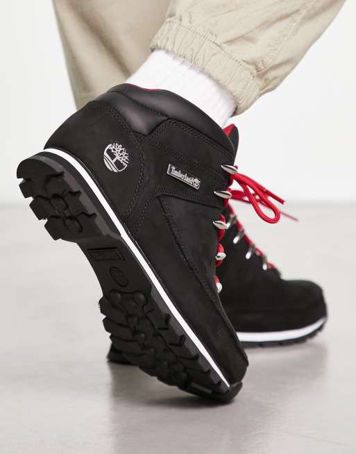 Timberland Euro Sprint Bottines style randonn e Noir rouge