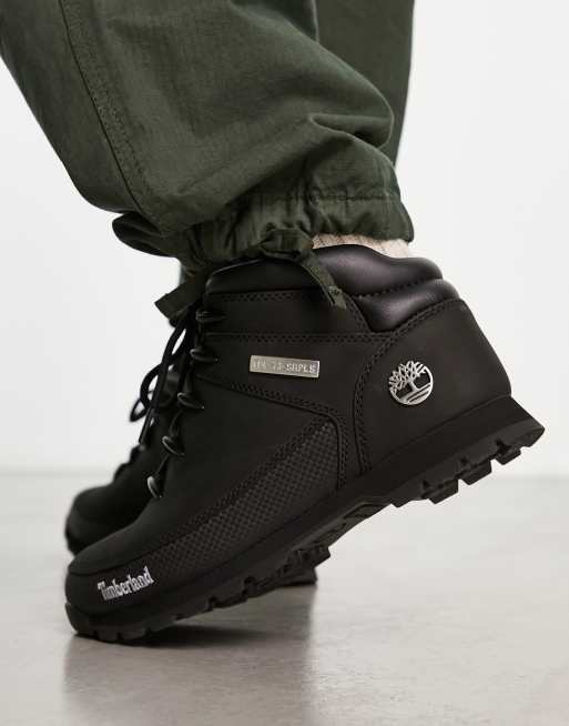 Timberland Euro Sprint Hiker boots in black nubuck leather