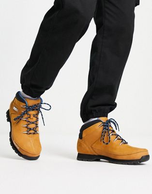 Timberland Euro Sprint Hiker boots in wheat tan and black