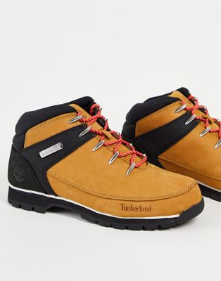 Timberland Euro Sprint Hiker boots in wheat tan/black