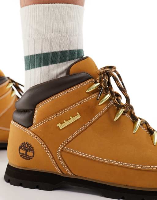 Timberland - Euro Sprint - Scarponcini da trekking color grano in nabuk, 3 di 4