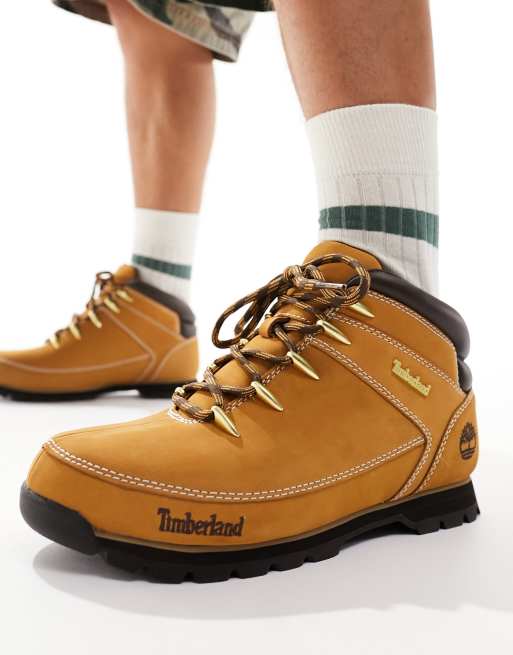 Timberland - Euro Sprint - Scarponcini da trekking color grano in nabuk, 4 di 4