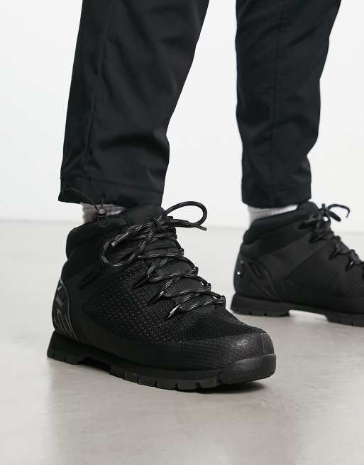 Timberland – Euro Sprint – Stiefel in Strickoptik in Schwarz