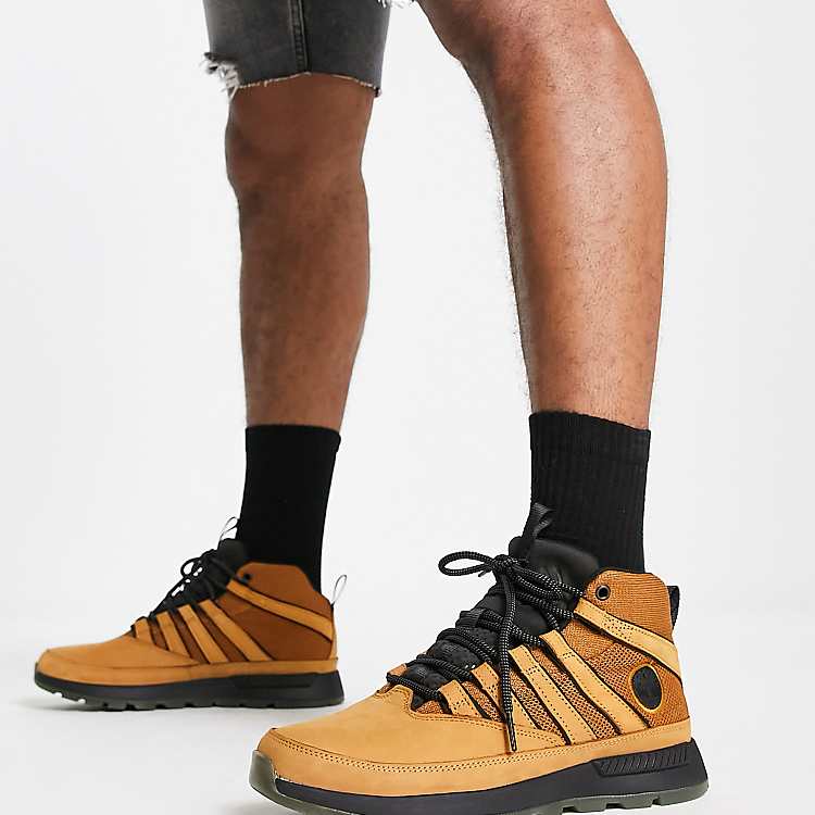 Timberland - Euro Trekker - Lage sneakers met mesh in bruin | ASOS timberland euro trekker low mesh