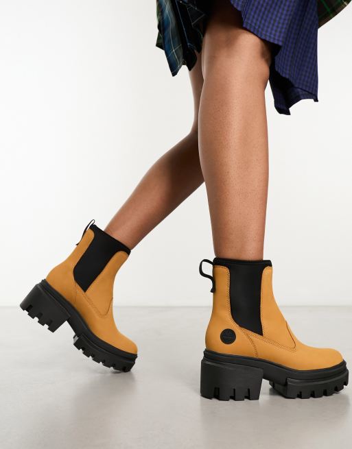 Timberland Everleigh Bottines chelsea en cuir nubuck Bl ASOS