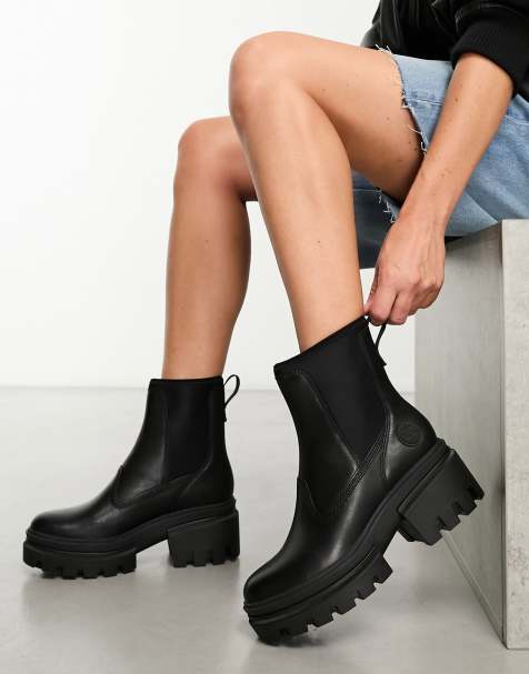 Timberland - Everleigh - Bottines chelsea en cuir pleine fleur - Noir - view 1