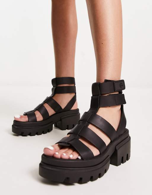 Timberland hot sale heeled sandals