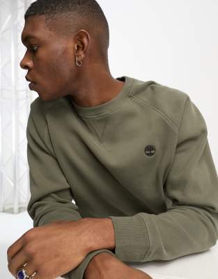 Timberland Exeter River brushed back sweatshirt in khaki