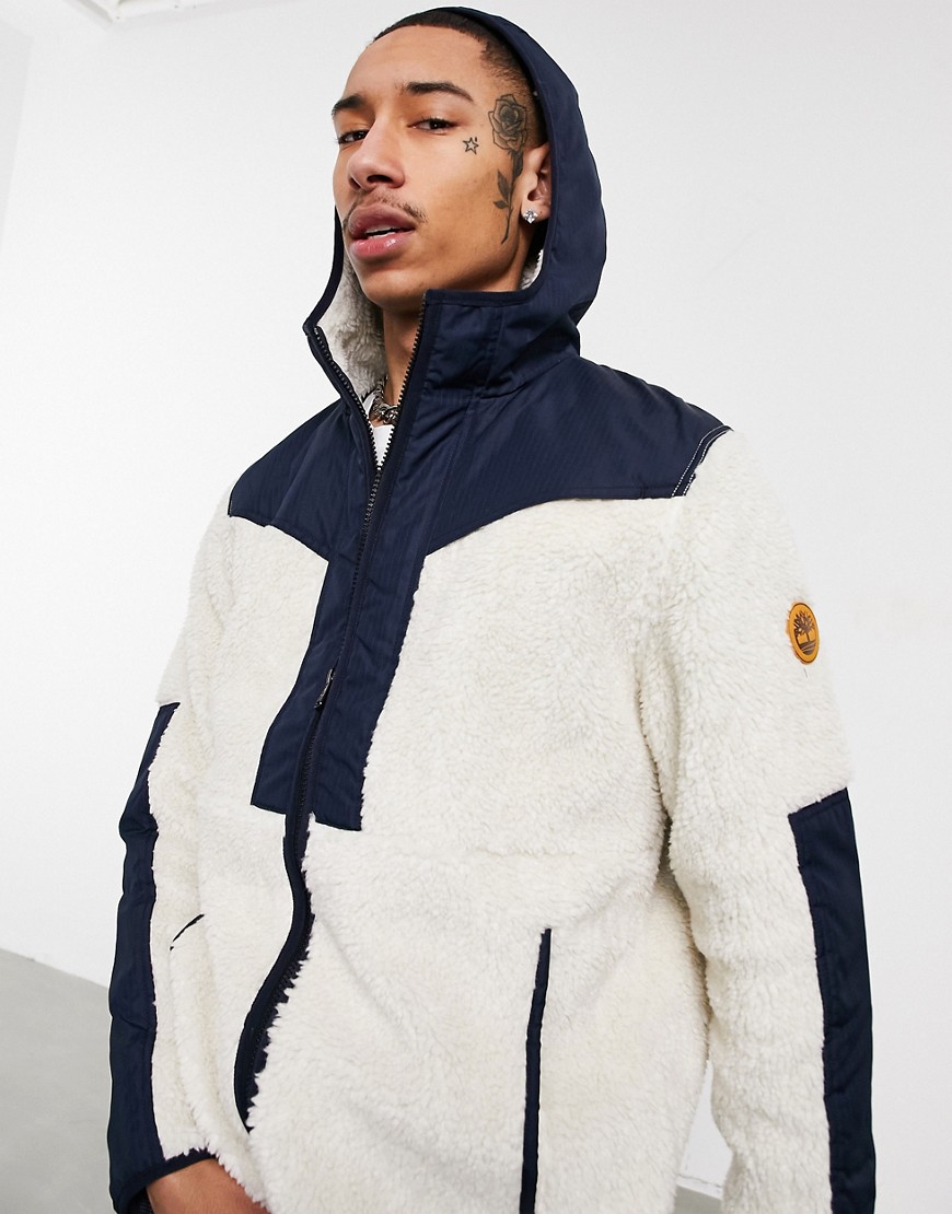Timberland faux shear fleece jacket-Navy