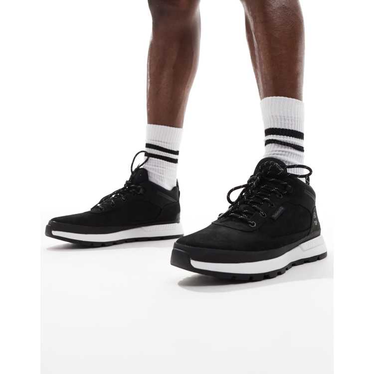 Timberland Field Trekker low sneaker boots in black leather ASOS