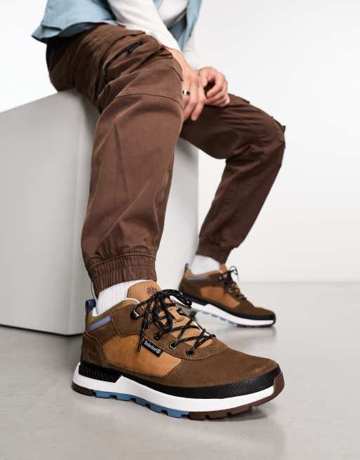 Timberland – Field Trekker – Niedrige Sneaker aus dunkelbraunem Wildleder