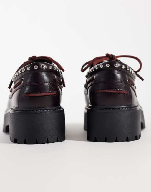 Timberland full grain boat shoe in burgundy, 4 of 4