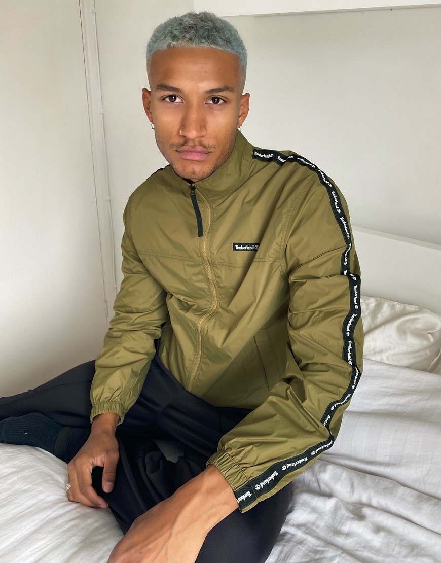 Timberland funnel neck tracksuit jacket-Green