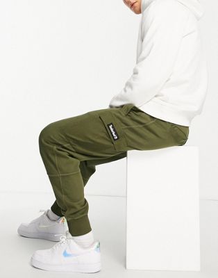 Timberland garment dyed cargo joggers in khaki