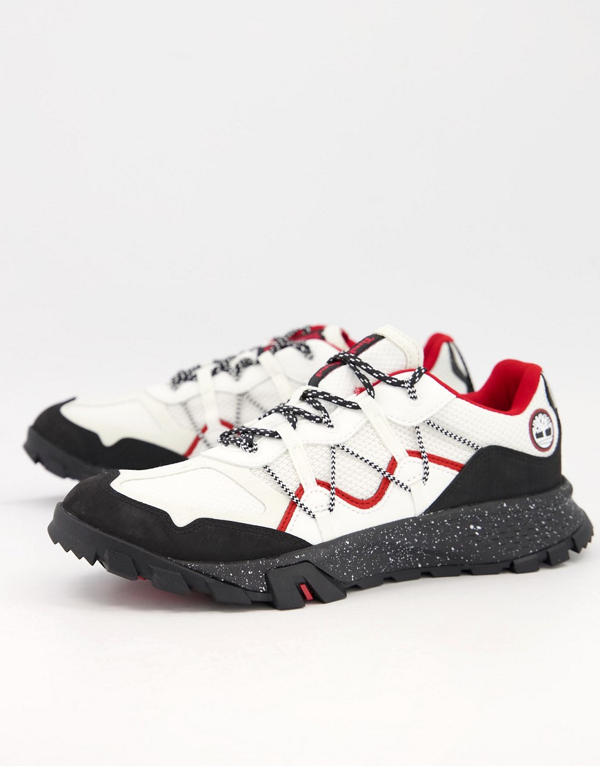 Timberland - Garrison - Lave trail-sneakers i grå nuancer-Hvid