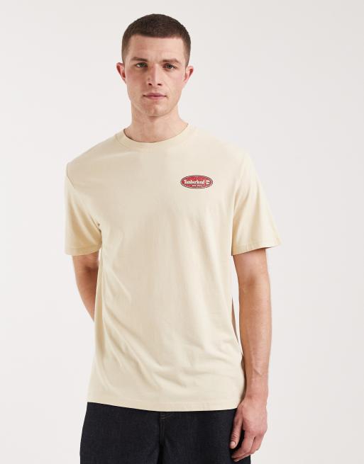 Timberland – Gas Station – T-Shirt in Kittgrau mit Rückengrafik, 3 von 5