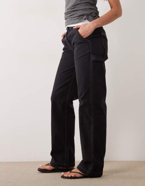 Timberland – Gerade geschnittene Canvas-Hose in Schwarz - view 1