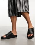 [Timberland] Timberland Get Outside sliders in black 40 BLACK