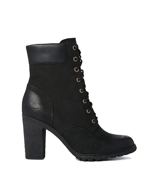 Timberland | Timberland Glancy 6 Inch Black Heeled Ankle Boots